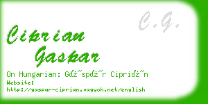 ciprian gaspar business card
